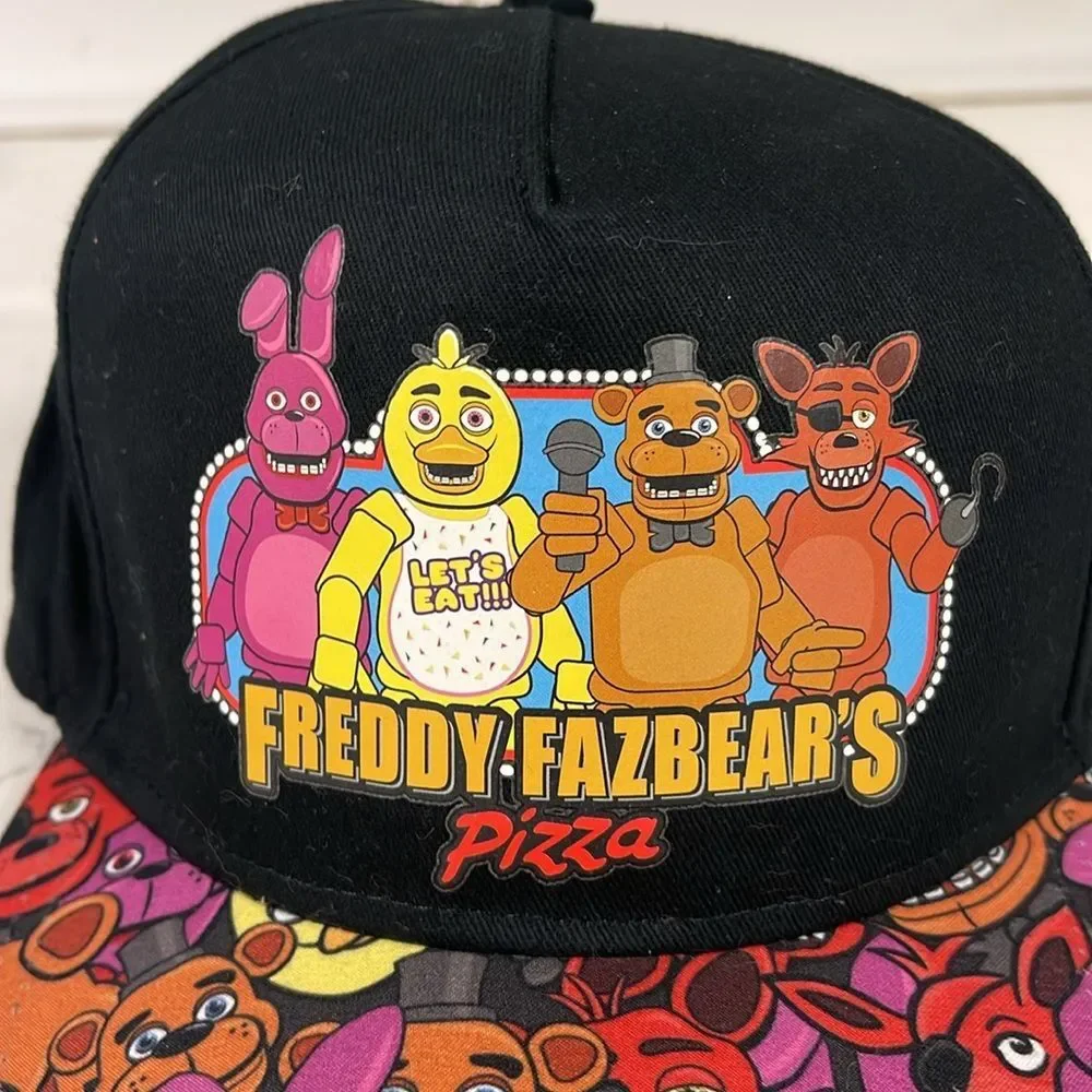 Five Nights at Freddys Youth Hat Black Freddy Fazbear’s Pizza Baseball Cap